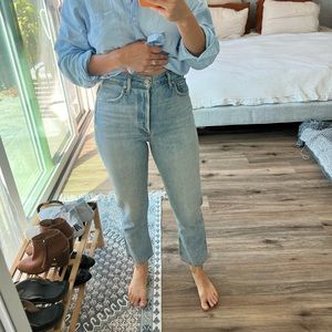 AGOLDE Riley Jean High Rise Straight Crop